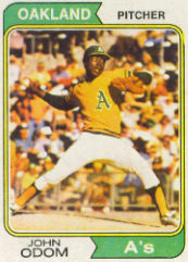 1974 Topps Baseball Cards      461     John Odom